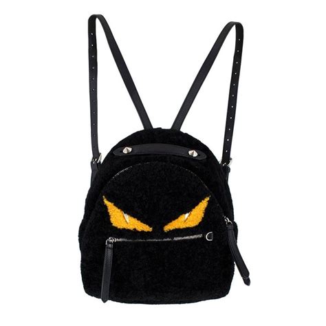 fendi shearling backpack|fendi leather wallet.